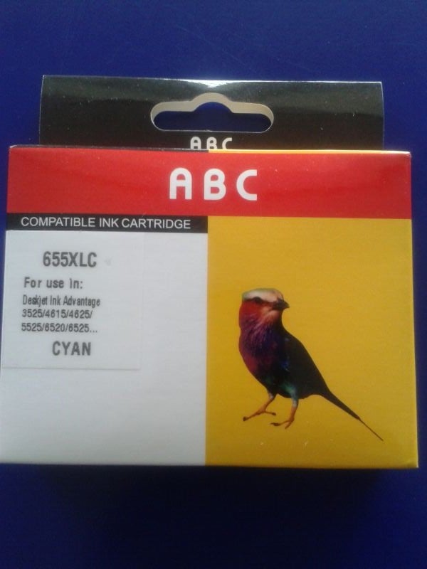 HP 655xl Cyan colour ink cartridge